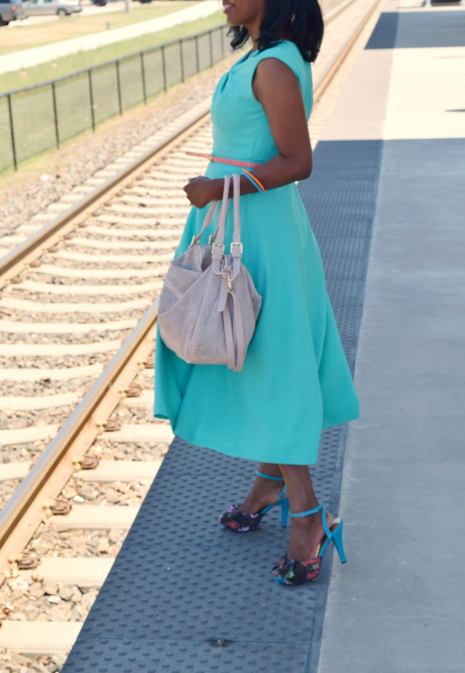 blue dress - fashionably late